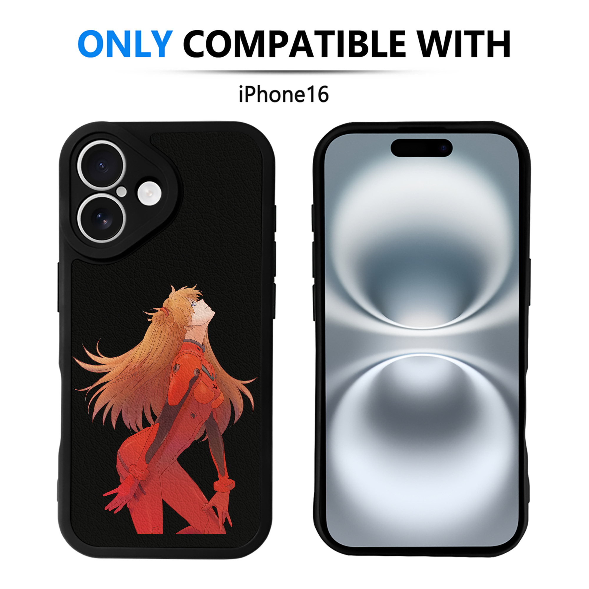 （画像用） EVA 新世紀エヴァンゲリオン 【iPhone 16シリーズ対応】シリコンスマホケース（レザー調） 材質：シリコン